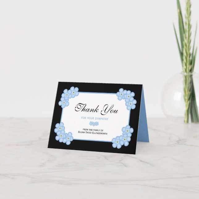 Carte de remerciement de sympathie - Oubliez-moi l (Devant)