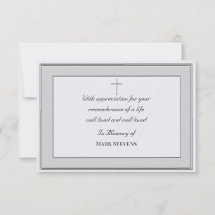 Carte de remerciement de sympathie simple (texturé