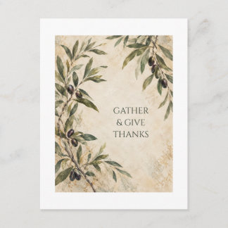Carte de remerciement de Thanksgiving Olive et Sto