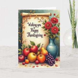 Carte de remerciement défilant Joyeux Thanksgiving