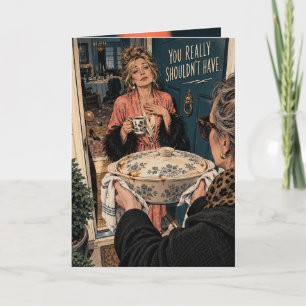 Carte de remerciement drôle   Plat à casserole ret