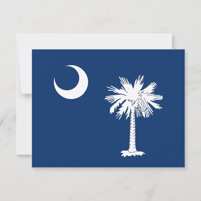 Carte de remerciement du drapeau de Caroline du Su (Devant)