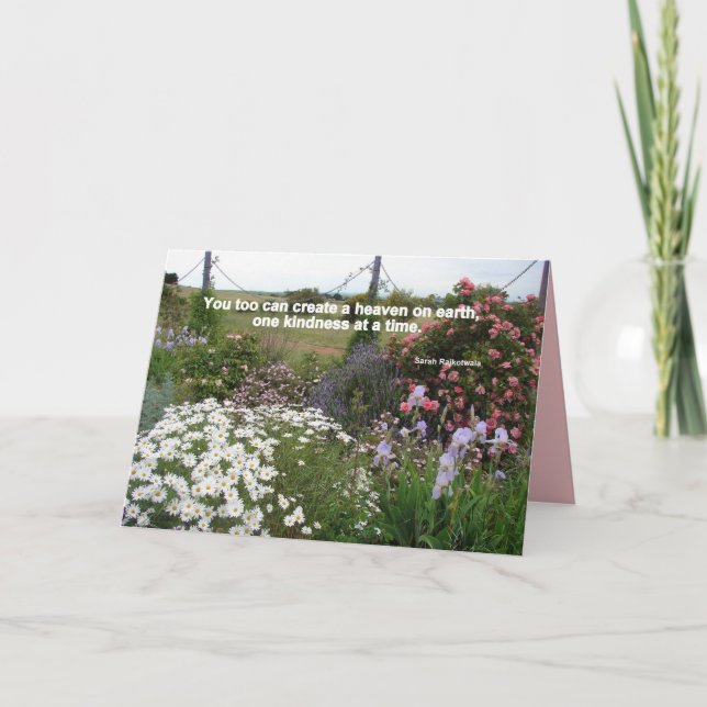 Carte de remerciement du Jardin de bonté Ciel sur  (Devant)