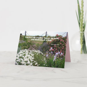 Carte de remerciement du jardin de bonté Heaven On