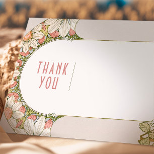 Carte de remerciement Dusty Pink Daisy Insert Art 