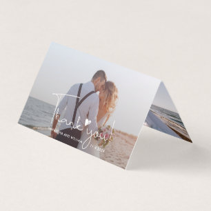 Carte de remerciement élégante pour 2 photos de ma