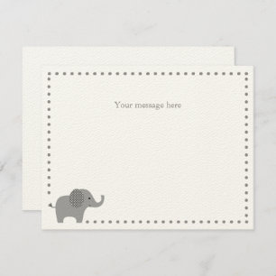 Carte de remerciement Elephant Baby shower