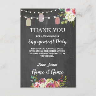 Carte de remerciement Engagement Mariage Pots Crai