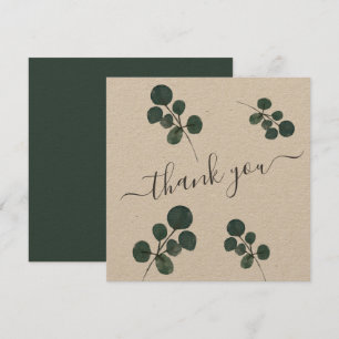 Carte de remerciement Eucalyptus Vert aquarelle