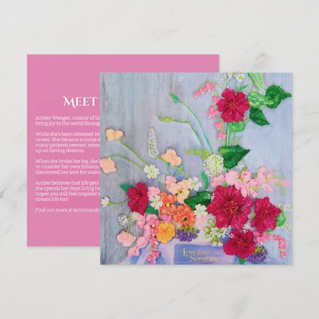 Carte de remerciement "Feel Kinda Free" (Devant / Derrière)