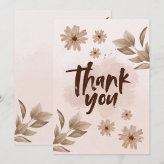 Carte de remerciement Fleur
