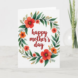 Carte de remerciement Floral Circle
