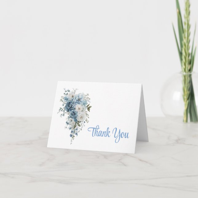 Carte de remerciement florale (Devant)