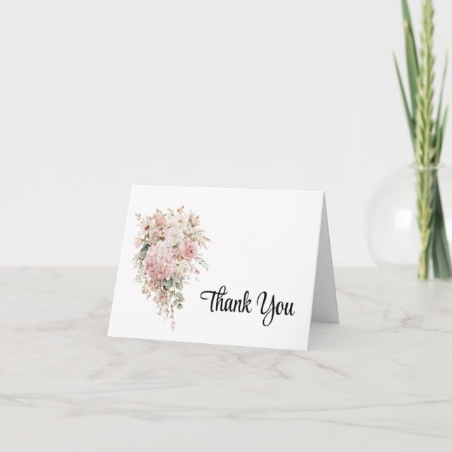 Carte de remerciement florale (Devant)