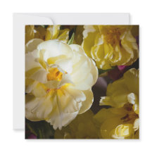 Carte de remerciement florale jaune doré rêveuse p