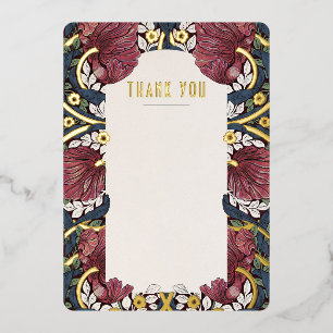 Carte de remerciement florale Pimpernel victorienn