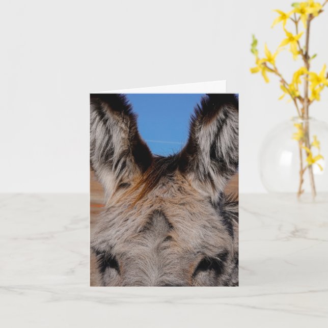Carte de remerciement Fluffy Burro (Fleur jaune)