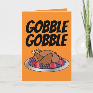 CARTE DE REMERCIEMENT GOBBLE GOBBLE JUSQU'À CE QUE