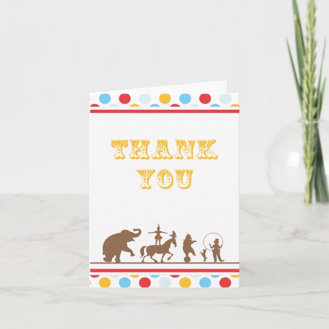 Carte de remerciement Grand Chapiteau Cirque (Devant)