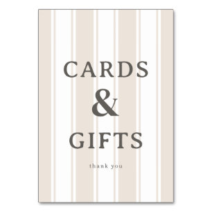Carte de remerciement Grateful Beige Serif