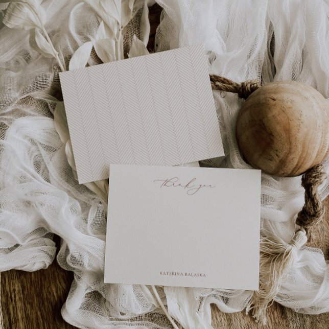 Carte de remerciement HARMONY Terracotta (Créateur téléchargé)