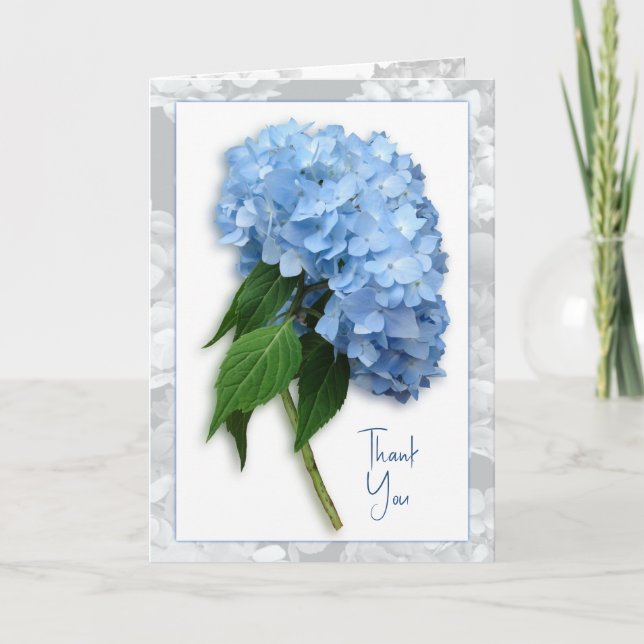 Carte de remerciement Hydrangea Blue Heaven sur ti (Devant)