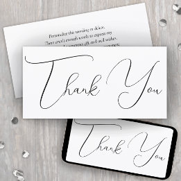 Carte de remerciement imprimable simple et chic av