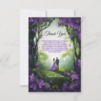 Carte de remerciement Jardin Enchanté Fantaisiste