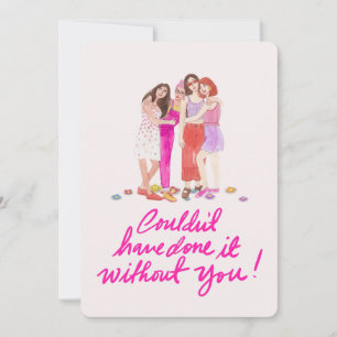 Carte de remerciement « Je n'aurais pas pu le fair