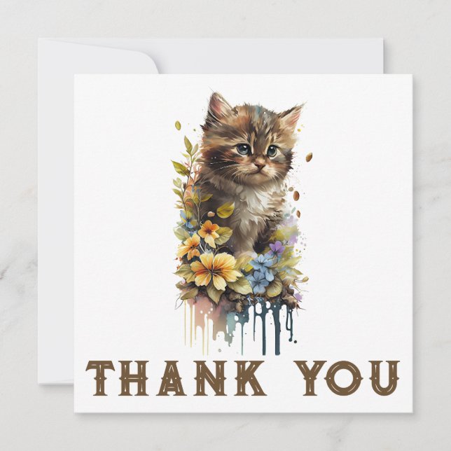 Carte de remerciement Kitty (Devant)