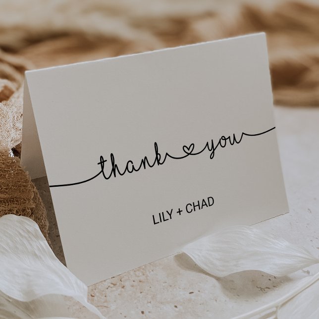 Carte de remerciement Love Hearts (Créateur téléchargé)