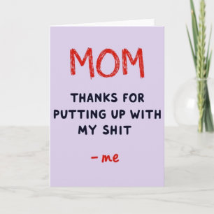 Carte de Remerciement Maman Écarlate