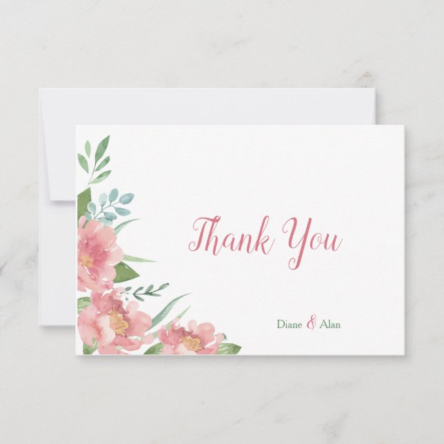 Carte de remerciement May Blooms (Devant)