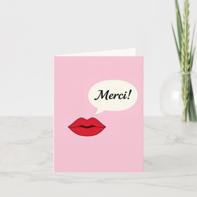 Carte de remerciement Merci (Devant)