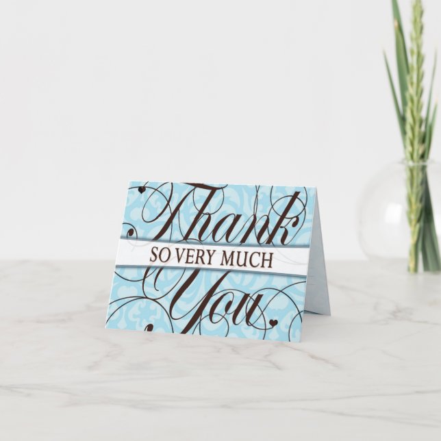 Carte de remerciement Merci beaucoup (Devant)