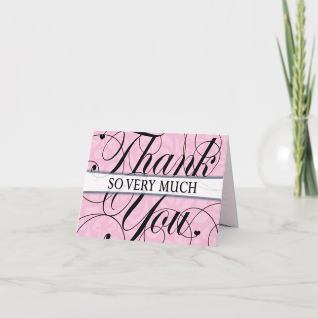 Carte de remerciement Merci beaucoup (Devant)
