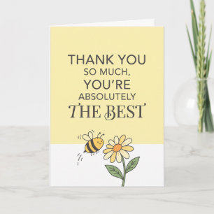 Carte de remerciement Mignonne Abeille - Vous êtes