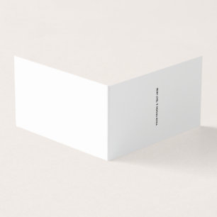 Carte de remerciement minimaliste blanche pour inf