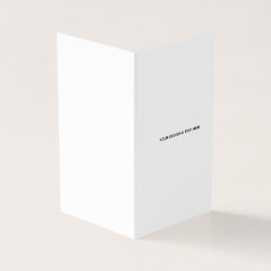 Carte de remerciement minimaliste blanche pour inf