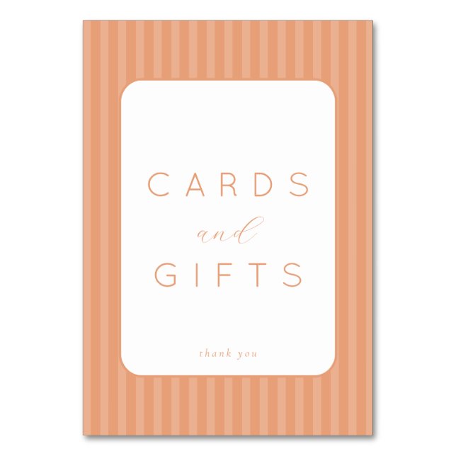 Carte de remerciement minimaliste Grateful Peach (Par défaut)