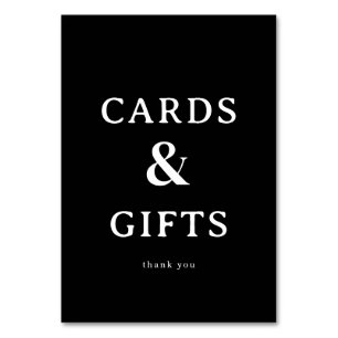 Carte de Remerciement Minimaliste Noir Grateful