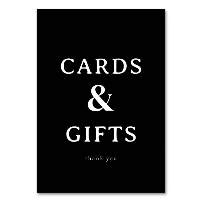 Carte de Remerciement Minimaliste Noir Grateful (Par défaut)