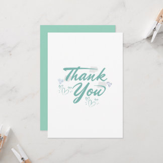 carte de remerciement minimaliste pour le mariage