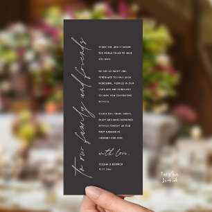 Carte de remerciement moderne pour dîner de récept