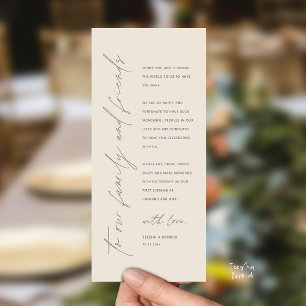 Carte de remerciement moderne pour dîner de récept