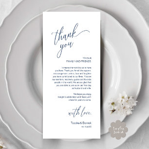 Carte de remerciement moderne pour le dîner de réc
