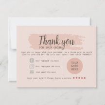 Carte de remerciement modifiable pour petite entre