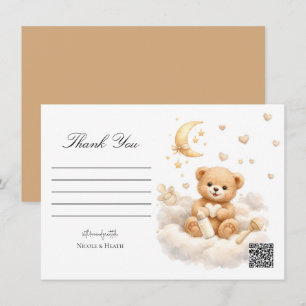 Carte de remerciement Ourson en peluche We can Bea