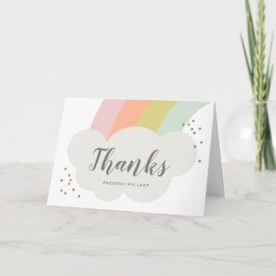 Carte de remerciement Pastel Arc-en-ciel Nuage Enf