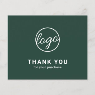 Carte de remerciement personnalisée avec logo en v